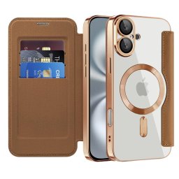 Husa Husa pentru iPhone 16 Plus - Techsuit SmartMag Book Case - Brown