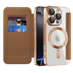 Husa Husa pentru iPhone 16 Pro Max - Techsuit SmartMag Book Case - Brown