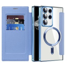 Husa Husa pentru Samsung Galaxy S22 Ultra 5G - Techsuit SmartMag Book Case - Light Blue