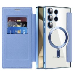 Husa Techsuit SmartMag Book Light - Husă tip carte (flip) - compatibil cu Samsung Galaxy S24 Ultra - culoare Albastru