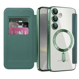 Husa Husa pentru Samsung Galaxy S24 Plus - Techsuit SmartMag Book Case - Green