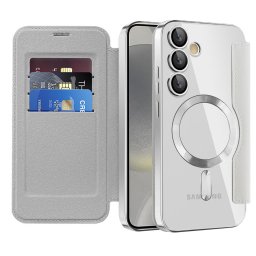 Husa Husa pentru Samsung Galaxy S24 - Techsuit SmartMag Book Case - Gray