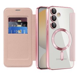 Husa Husa pentru Samsung Galaxy S24 FE - Techsuit SmartMag Book Case - Pink