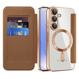 Husa Husa pentru Samsung Galaxy S25 Plus - Techsuit SmartMag Book Case - Brown