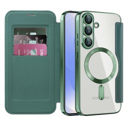 Husa Husa pentru Samsung Galaxy S25 Plus - Techsuit SmartMag Book Case - Green