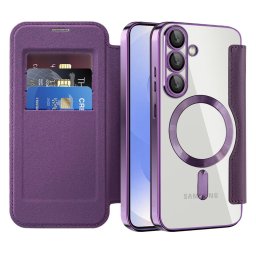 Husa Husa pentru Samsung Galaxy S25 Plus - Techsuit SmartMag Book Case - Purple