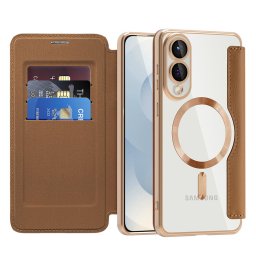Husa Husa pentru Samsung Galaxy S25 Edge - Techsuit SmartMag Book Case - Brown
