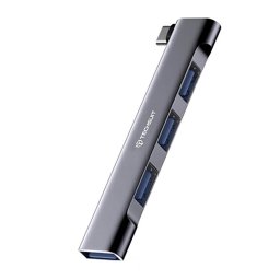 Hub USB-C la 3x USB 2.0, 1x USB 3.0 - Techsuit ZenithDock 4 in 1 (H13) - Gray