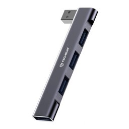 Hub USB la 3x USB 2.0, 1x USB 3.0 - Techsuit ZenithDock 4 in 1 (H14) - Gray
