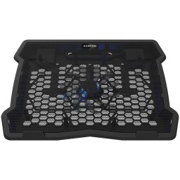 CANYON NS02, Cooling stand single fan with 2x2.0 USB hub, support up to 10”-15.6” laptop, ABS plastic and iron, Fans dimension:125*125*15mm(1pc), DC 5V, fan speed: 800-1000RPM, size:340*265*30mm, 406g