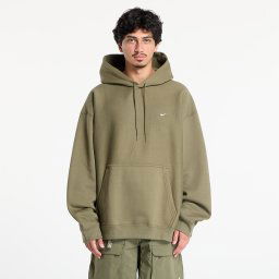 Hanorac Nike Solo Swoosh Men's Pullover Hoodie Medium Olive/ Medium Olive/ White