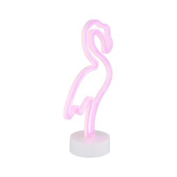 Decorațiune LED neon de masă Globo 28064 FLAMINGO LED/2W/3xAA flamingo