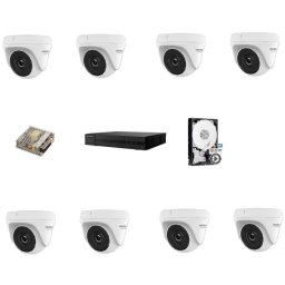 Kit supraveghere cu 8 camere de interior 2 Megapixel Hikvision Hiwatch