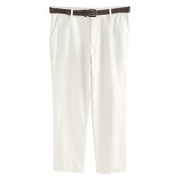 Next Pantaloni eleganți ecru / maro închis