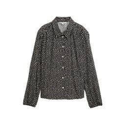 TOM TAILOR DENIM Bluză negru / alb murdar