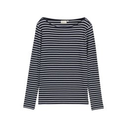 TOM TAILOR Tricou bleumarin / alb