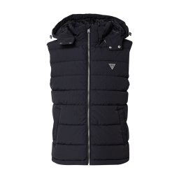 GUESS Vestă negru / alb