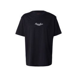 GUESS JEANS Tricou negru / alb