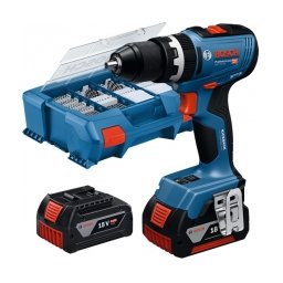 Bosch - GSB 18V-65 - Masina de gaurit si insurubat cu percutie cu 2 acumulatori, Li-Ion, 18 V, 4 Ah, 65 Nm, motor fara perii, led iluminare, valiza plastic, accesorii