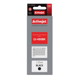 Activejet AC-G490Bk ink for Canon printer; Canon GI-490BK replacement; Supreme; 135 ml; black