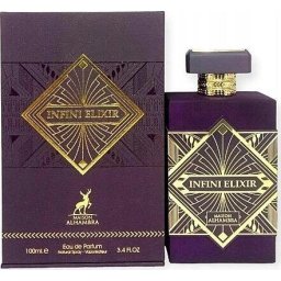 Alhambra Maison Alhambra Infini Elixir - Apă de parfum (EDP), 100 ml - Categorie olfactivă: Oriental-Amber-Woody - Note vârf: Scorțișoară, Nucșoară - Note mijloc: Santal, Oud - Note bază: Vanilie, Amber, Piele