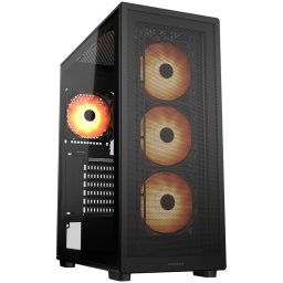 Carcasa Mid Tower Fara sursa MX220 RGB Negru