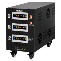 Stabilizator Servomotor Trifazat 30kVA KEMOT, 30000VA, Protectie Supratensiune, Eficienta 98%, Transformator Toroidal, Display LCD