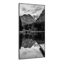 Klarstein Wonderwall Air Art Smart, încălzitor cu infraroșu, mare alb-negru, 60 x 120 cm, 700 W (HTR10-WAASm700WLkBWB)