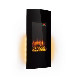 Klarstein Lamington, șemineu electric, 2000 W, flacără LED, încălzitor cu aer cald, cronometru, iluminat (GDW24-LamingtonB)