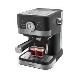 Espressor Sencor 1050W/230V negru/crom mat