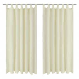 Draperii micro-satin cu bride, 140 x 245 cm, crem, 2 buc. GartenMobel Dekor