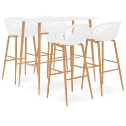 Set mobilier de bar, 5 piese, alb GartenMobel Dekor