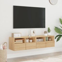 Comode TV de perete, 2 buc., stejar sonoma, 60x30x30 cm, lemn GartenMobel Dekor