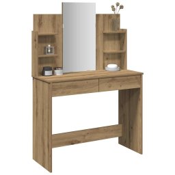 Masa de toaleta cu oglinda Artisan Stejar 96x39x142 cm GartenMobel Dekor