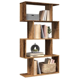 Biblioteca/separator 4 niveluri lemn vechi 70x24x129cm lemn GartenMobel Dekor