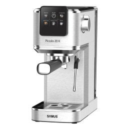 Espressor Manual Samus PICCOLO 20 K Design Slim 5 Optiuni de Bauturi 1.2L 20Bar 1350W Argintiu
