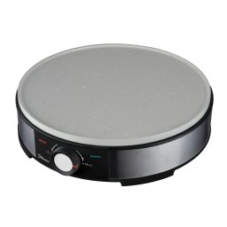 Aparat pentru preparat clatite STARCREST SCM-3212, 1200W, Placa cu invelis ceramic antiaderent, 30 cm, Inox Negru