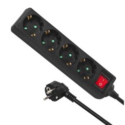 Prelungitor prelungitor, 4 prize, întrerupător, 3500W, 3m, tip german, MCE196G