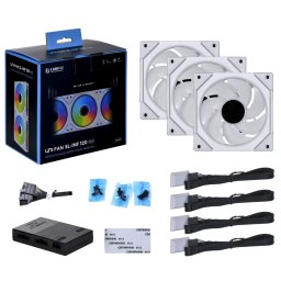 LIAN LI UNI FAN SL-INF 120mm alb 3 bucăţi set control
