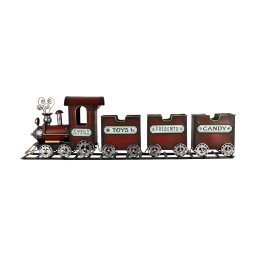 Trenulet decor Craciun metal multicolor 95x19x28 cm