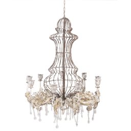 Suport lumanari metal bej vintage Ø 69x93/137 cm