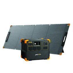 Pachet Statie de incarcare electrica portabila PECRON E3600LFP, 3072Wh (pana la 15360Wh), 3600W, 230V, incarcare super rapida 1.5h, LiFePO4, MPPT dual, BMS + Panou solar portabil PECRON PV200, 200W