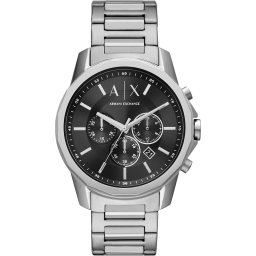 ARMANI EXCHANGE Ceas analogic negru / argintiu
