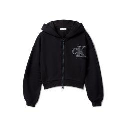 Calvin Klein Jeans Hanorac gri / negru / argintiu