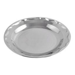 Farfurie din inox, adanca, 24.50 cm, Grunberg IBP245