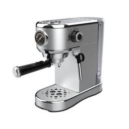 Espressor manual Oliver Voltz OV51171G, 1450W, 15 bar, 1 L, oprire automata, argintiu