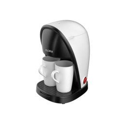 Aparat de facut cafea Floria ZLN9298, 450 W, 2 cesti incluse, Alb