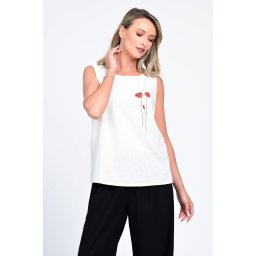 Bluza Dama, Eranthe, Garden Flowers, cu Pictura Realizata Manual V339