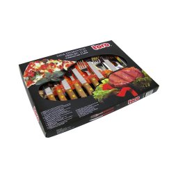 Set de tacâmuri pentru friptură 12 buc. oțel inoxidabil/lemn