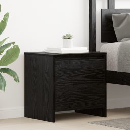 Noptiera stejar negru 45 x 34 x 44,5 cm din lemn compozit cu spatiu depozitare